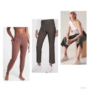 Athleta 3 Piece Athleisure/Activewear Pant Size Medium Excellent Pre Owned